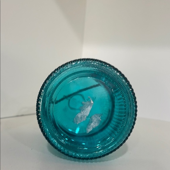 Vintage Avon teal glass storage jar - Picture 4 of 5